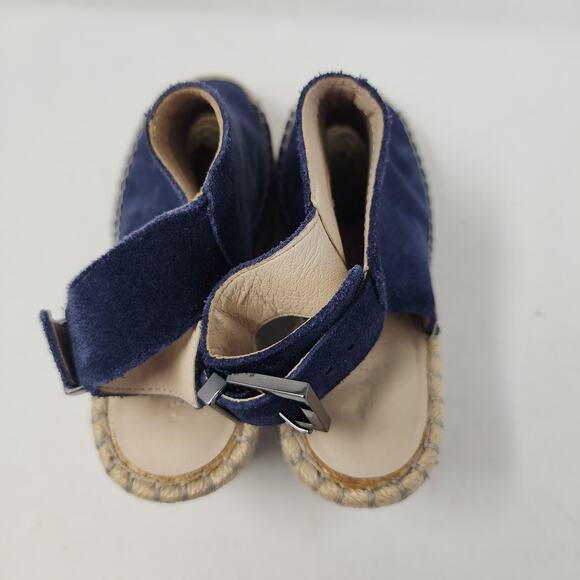 Kenneth Cole Olivia Suede Leather Wedge Platform Espadrilles Heels 7 Sandals - Picture 10 of 11